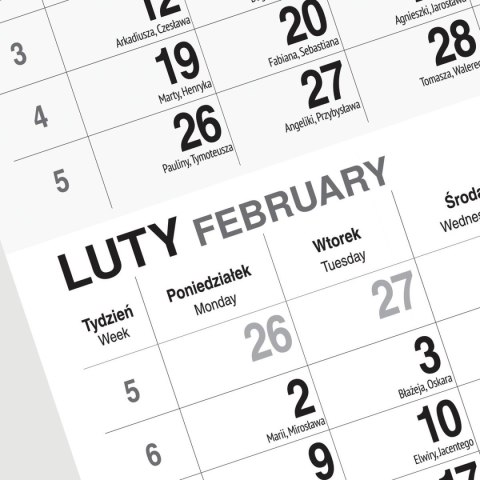 Kalendarz ścienny WIDOK 310mm x 790mm Press