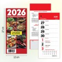 Kalendarz ścienny na lodówkę z magnesem 120mm x 270mm Press (kulinarny)