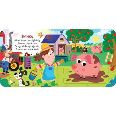 Książka dla dzieci Zwierzęta na wsi. Duże puzzle Aksjomat