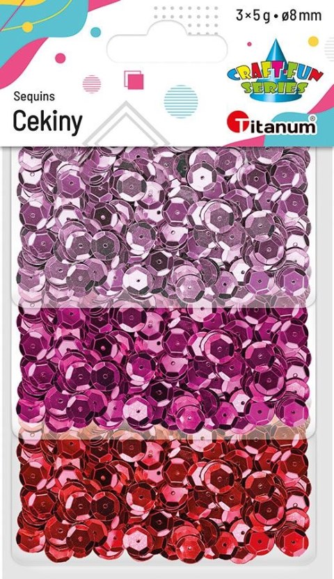 Cekiny Craft-Fun Series 8mm mix Titanum (BEF-007)