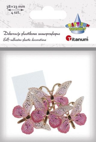 Dekoracja Craft-Fun Series Motyle plastikowe samoprzylepne Titanum (2324012-1)