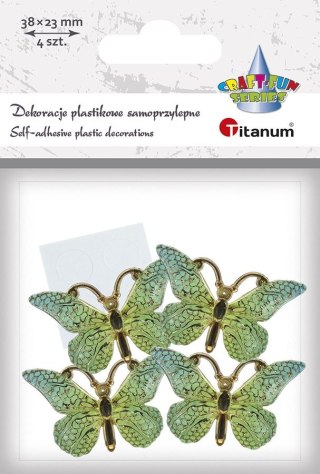 Dekoracja Craft-Fun Series Motyle plastikowe samoprzylepne Titanum (2324012-3)