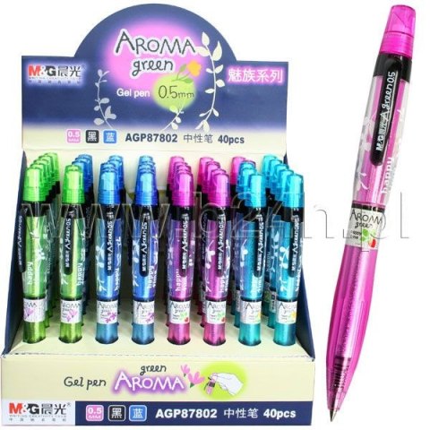 Długopis AROMA wkład niebieski/czarny 0,5mm M&G (AGP20301)