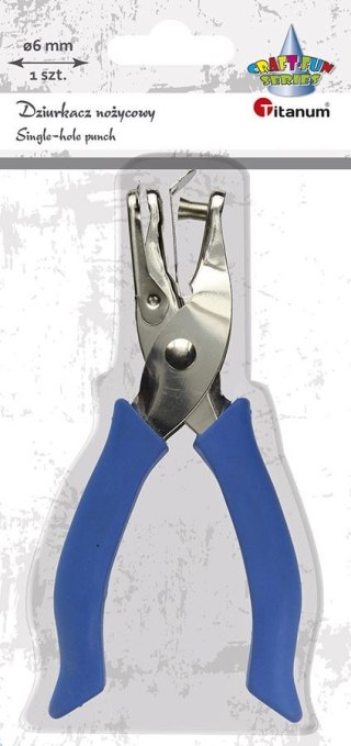 Dziurkacz Craft-Fun Series 1-otworowy gumowy uchwyt niebieski (D1) Titanum