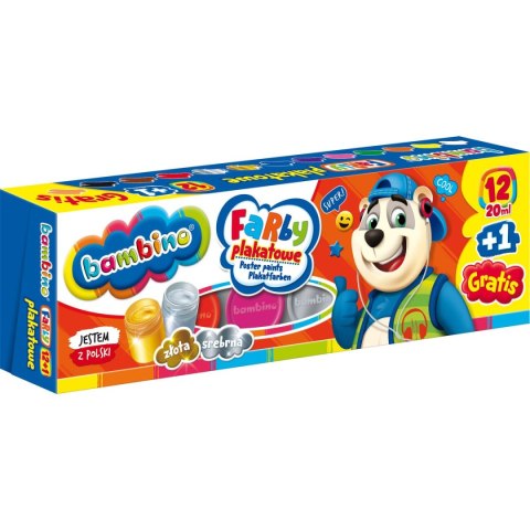 Farby plakatowe Polly pocket kolor: mix 20ml 12 kolor. St.Majewski