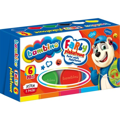 Farby plakatowe kolor: mix 20ml 6 kolor. St.Majewski