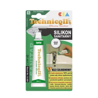 Klej w tubie Silikon biały 20ml Technicqll (S-389)