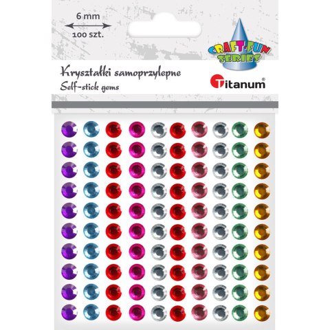 Kryształki Craft-Fun Series samoprzylepne 100 szt mix Titanum (EB882)