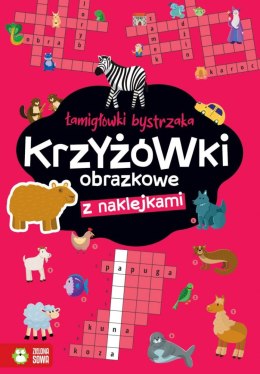 Książeczka edukacyjna Łamigłówki bystrzaka Krzyżówki obrazkowe Zielona Sowa