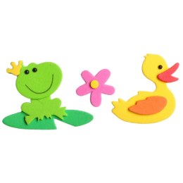 Naklejka (nalepka) Craft-Fun Series pianka - kaczki, żaby, kwiatki Titanum (EB650F)