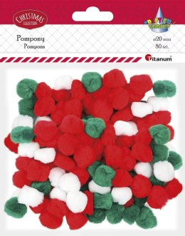 Pompony Craft-Fun Series akrylowe mix 80 szt Titanum (MT311)