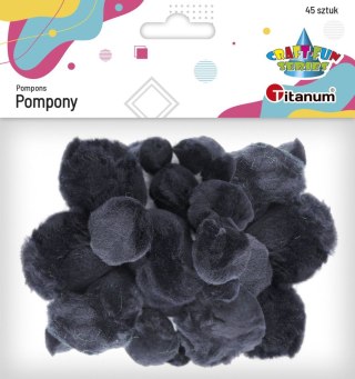 Pompony Craft-Fun Series czarne 45 szt Titanum (16073B)