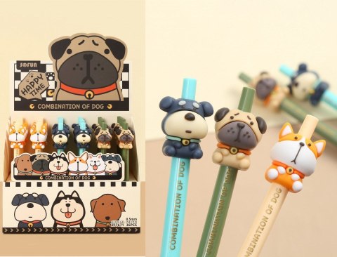 Długopis żelowy DOG wkład niebieski 0,5mm (ZF7671)