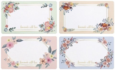 Etykieta samoprzylepna Craft-Fun Series na rolce, 4 kolory mix [mm:] 50x30 Titanum (25YQ-006)