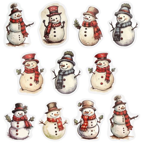 Naklejka (nalepka) Craft-Fun Series Bałwanki Naklejki na rolce Titanum (25YQ-003)