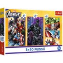 Puzzle Avengers Dni pełne akcji 3x80 el. Trefl (34883)