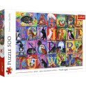 Puzzle Koci alfabet 500 el. Trefl (37527)
