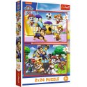 Puzzle Paw Patrol Psi dzień zabaw 2x24 el. Trefl (34433)