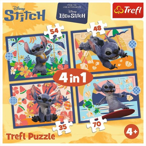 Puzzle Stitch Wakacje na Hawajach 4w1 el. Trefl (34666)