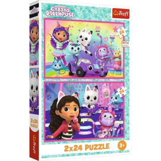 Puzzle Zabawy z Gabby 2x24 el. Trefl (34433)