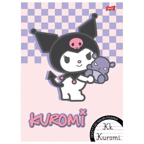 Zeszyt A4 Kuromi do nauki pisania 32k. 70g podwójna linia kolor Unipap