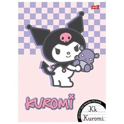 Zeszyt A4 Kuromi do nauki pisania 32k. 70g podwójna linia kolor Unipap