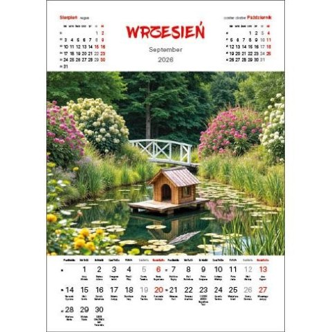 Kalendarz ścienny OGRODY WIELOPLANSZOWY 330mm x 500mm Jotan (WP133)