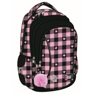 Plecak PINK CHECKEREDR 3-KOMORY St.Right (BP-26)