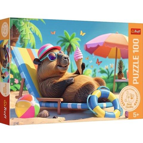 Puzzle Relaks w stylu kapibary 100 el. Trefl (16537)