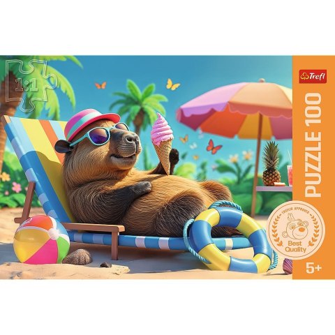 Puzzle Relaks w stylu kapibary 100 el. Trefl (16537)