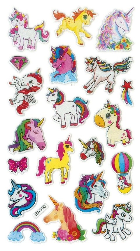 Naklejka (nalepka) Craft-Fun Series Jednorożce wypukłe Titanum (JN-U05)