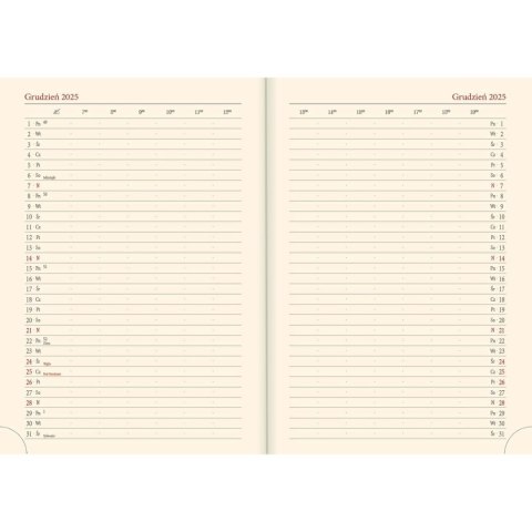 Kalendarz książkowy (terminarz) WYCINANKA B6 Lucrum (41DS)