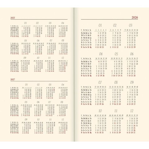 Kalendarz książkowy (terminarz) złoty A6 Lucrum (TR złoty)