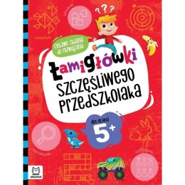 Książka dla dzieci Łamigłówki szczęśliwego przedszkolaka. Ciekawe zadania do rozwiązania dla dzieci 5+