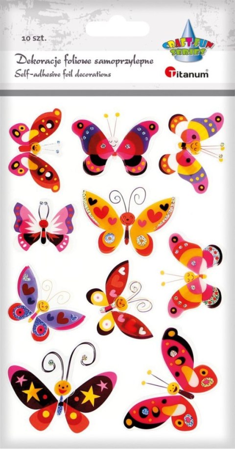 Naklejka (nalepka) Craft-Fun Series foliowe 3D motyle Titanum (MXM-005)