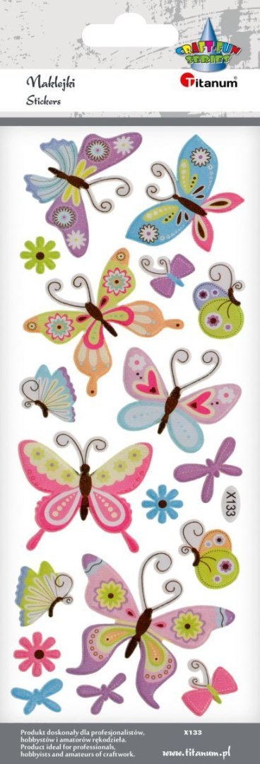 Naklejka (nalepka) Craft-Fun Series motyle Titanum (X133)