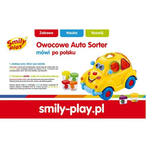 Sorter Zabawne auto z muzyką i światłem Smily Play (SP83668)