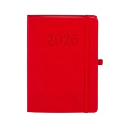 Kalendarz książkowy (terminarz) 2026 MEMOFIX TDW A5 Antra (CZERWONY)