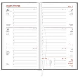 Kalendarz książkowy (terminarz) CZERWONY VIVELLA TYGODNIOWY A6 (216 A6TB)