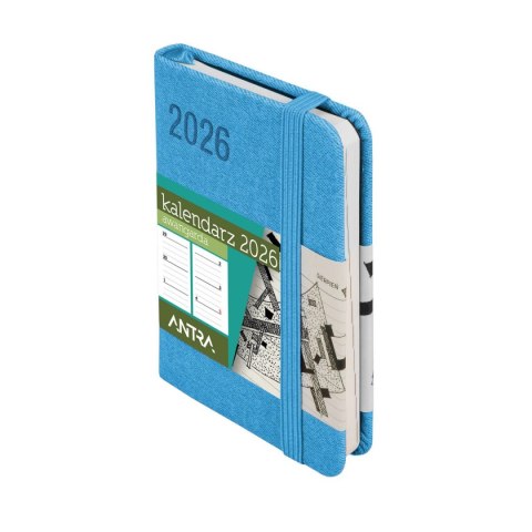 Kalendarz książkowy (terminarz) NIEBIESKI AVANGARDA A7 Antra (2026)