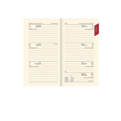 Kalendarz książkowy (terminarz) mix vivella kieszonkowy A6 Lucrum (11T)