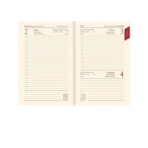 Kalendarz książkowy (terminarz) terminarz kieszonkowy B6 110mm x 165mm Lucrum (41D)