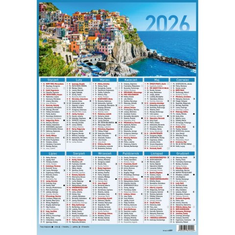 Kalendarz ścienny 5905031841033 plakietka A4 230mm x 335mm Wydawnictwo Wokół Nas (KS059)