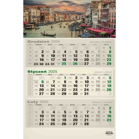 Kalendarz ścienny mix PŁASKI 310mm x 680mm Avanti (KTT-2)