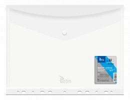 Teczka plastikowa na zatrzask na zatrzask A4 transparentna Tetis (BT614-T ( 20 ))