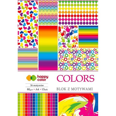 Zeszyt papierów kolorowych A4 80g 15k Happy Color (HA 3808 2030-C)