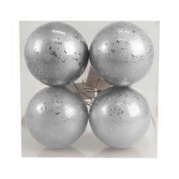 Bombki Zestaw bombek z efektem rosy (4 szt.) - srebrny Arpex (BN6439SRE-6132)