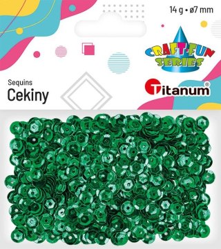 Cekiny Craft-Fun Series okrągłe 7mm zielone 14g Titanum (260078)