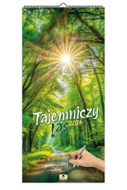Kalendarz ścienny PASKOWY SZEROKI TAJEMNICZY LAS 220mm x 470mm Pan Kalendarzyk (KPS V.5)