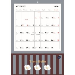 Kalendarz ścienny TUTTO 280mm x 400mm Interdruk (z kieszenią)